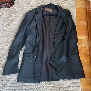 Comstock & Co goat leather men’s blazer, size 46